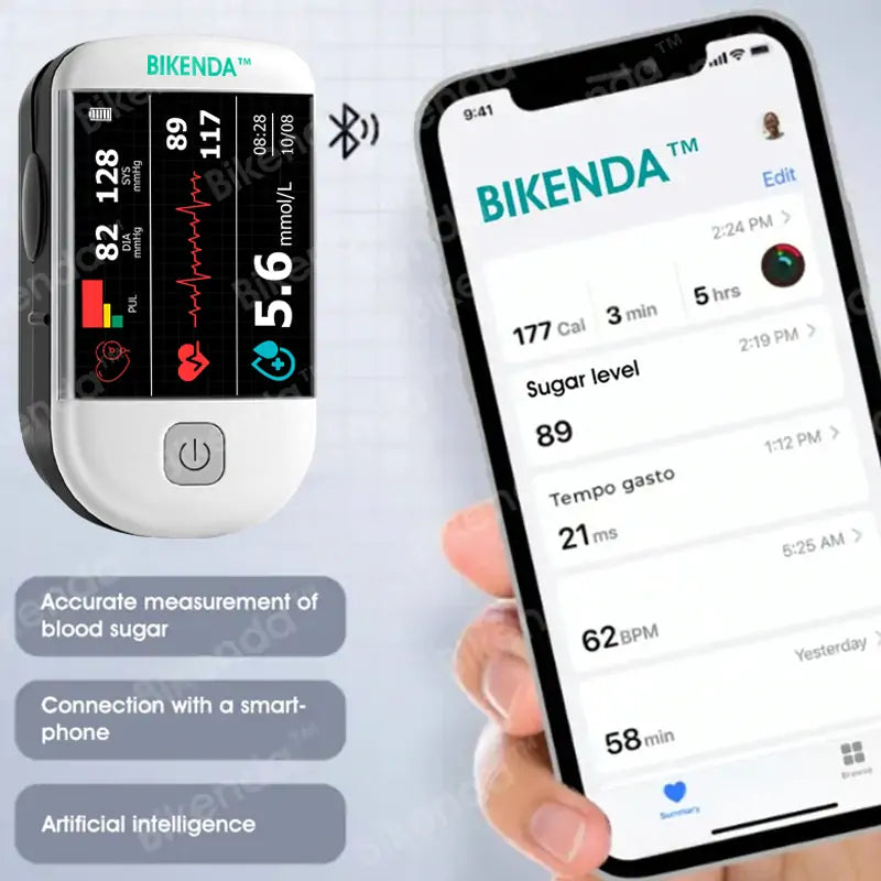【OFFICIAL STORE】Bikenda™ Next-Generation Intelligent Multifunctional Non-Invasive Laser Blood Glucose Meter [99.9% Accuracy]🚀